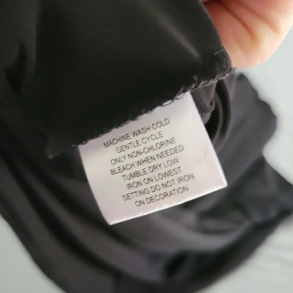 Southpole Collection Womens M Black Cocktail‎ Dress Black Jeweled Logo Strapless